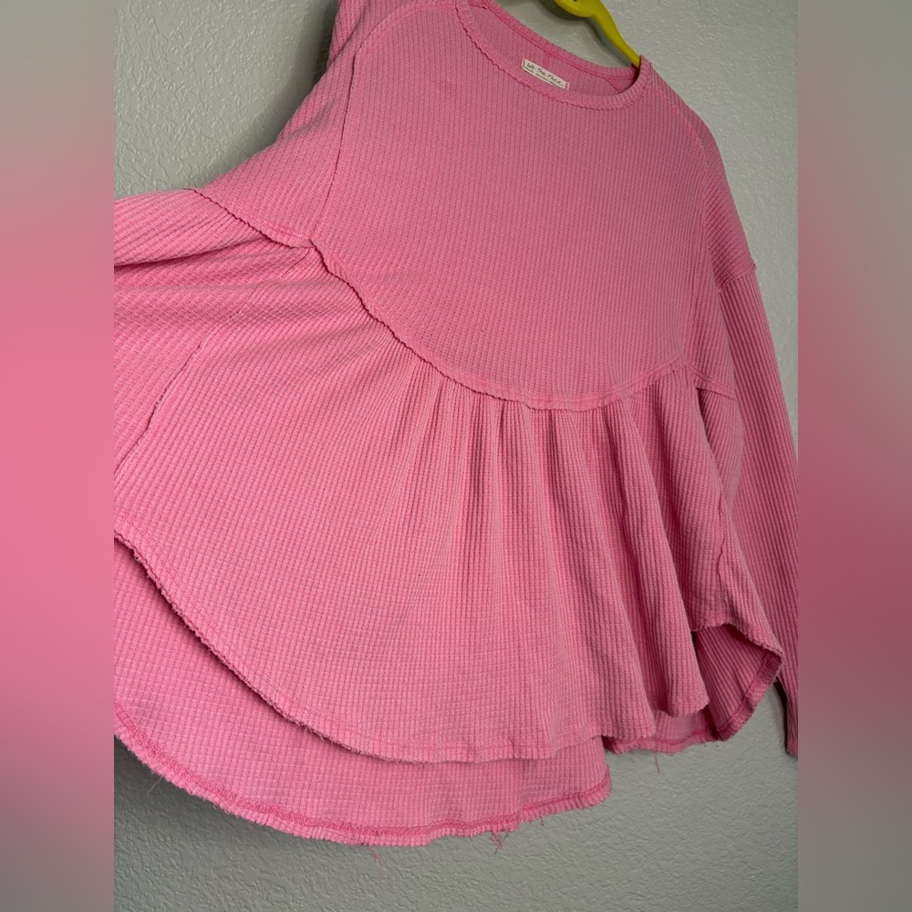 FREE PEOPLE Oh My Babydoll Thermal in Pink Carnation XL Flowy - Picture 7 of 12